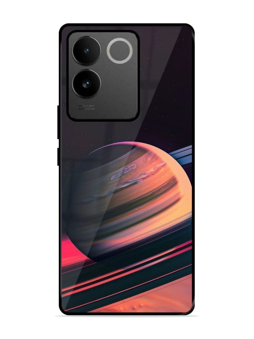 Neon Saturn Glossy Soft Edge Case for Vivo T2 Pro (5G) Chachhi