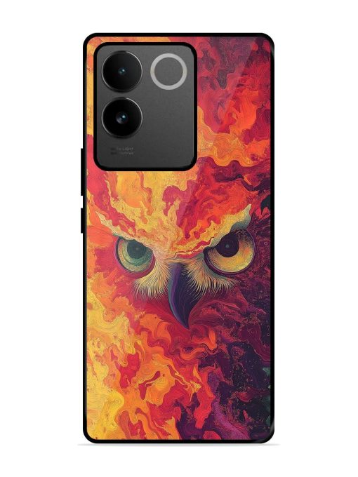 Fiery Owl Glossy Soft Edge Case for Vivo T2 Pro (5G) Chachhi