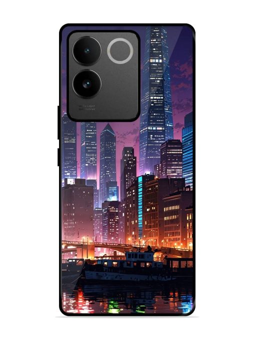 Neon Nightscape Glossy Soft Edge Case for Vivo T2 Pro (5G) Chachhi