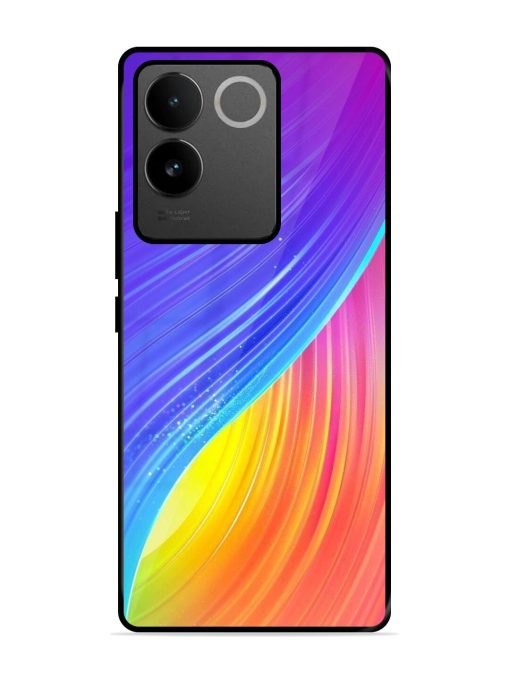 Neon Swirl Glossy Soft Edge Case for Vivo T2 Pro (5G) Chachhi