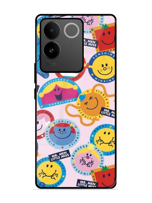 Whimsical Mr. Men & Little Miss Glossy Soft Edge Case for Vivo T2 Pro (5G) Chachhi