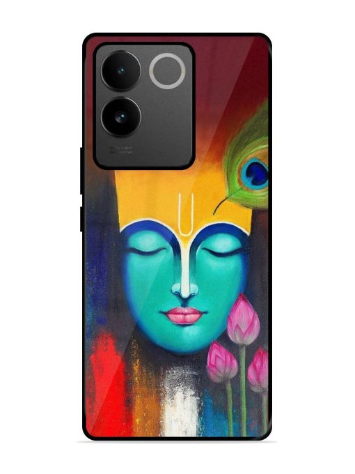 Divine Tranquility: The Face Of Krishna Glossy Soft Edge Case for Vivo T2 Pro (5G) Chachhi