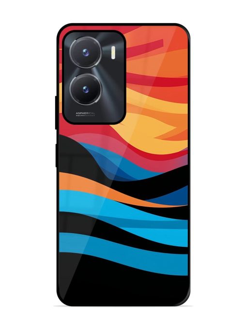 Blazing Currents Glossy Soft Edge Case for Vivo T2X (5G) Chachhi