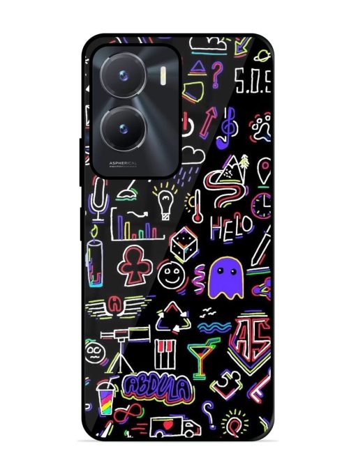 Neon Doodle Glossy Soft Edge Case for Vivo T2X (5G) Chachhi