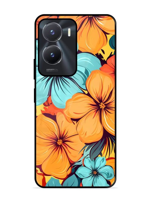 Tropical Bloom Glossy Soft Edge Case for Vivo T2X (5G) Chachhi