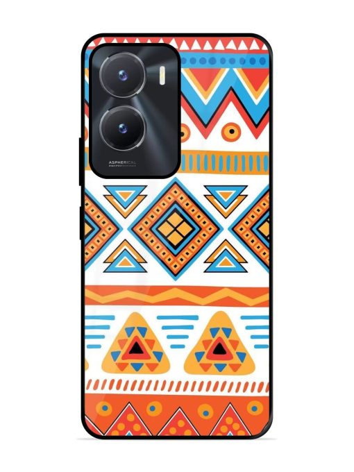 Vibrant Tribal Pattern Glossy Soft Edge Case for Vivo T2X (5G) Chachhi