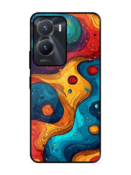 Cosmic Swirl Glossy Soft Edge Case for Vivo T2X (5G) Chachhi