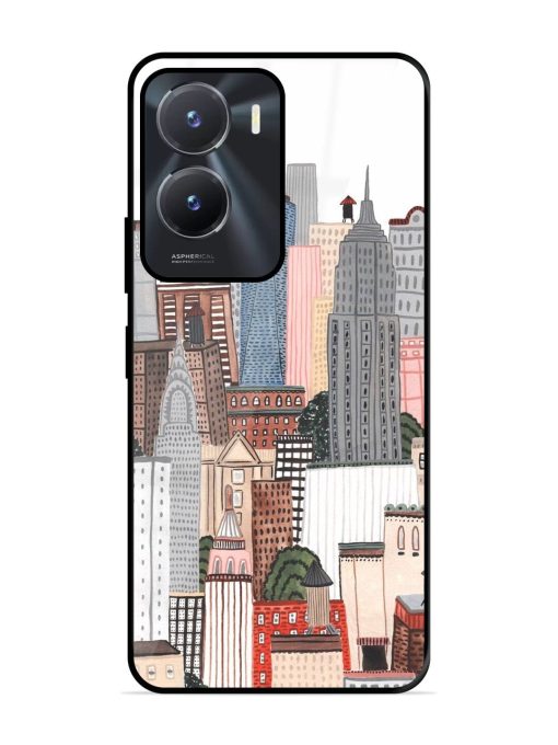 Cityscape Dreams Glossy Soft Edge Case for Vivo T2X (5G) Chachhi