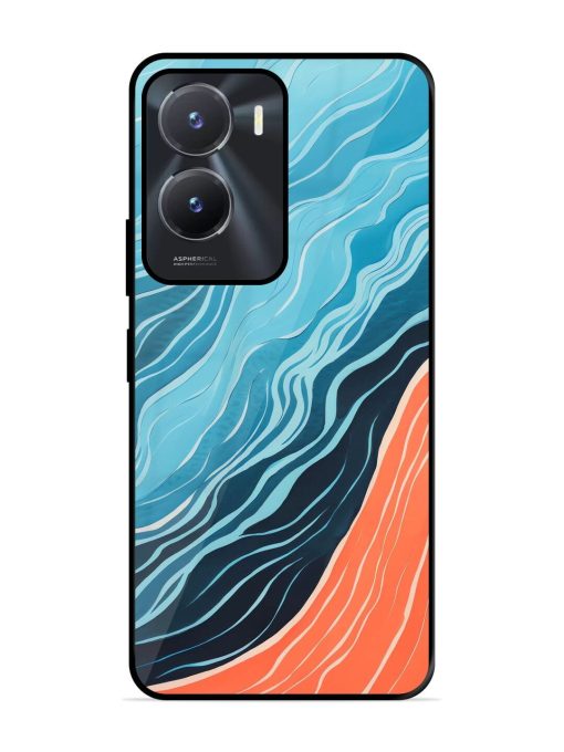 Oceanic Divide Glossy Soft Edge Case for Vivo T2X (5G) Chachhi