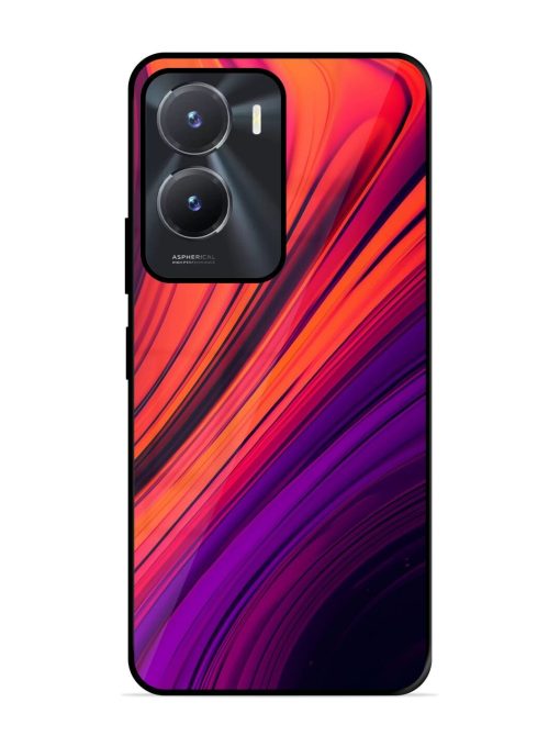 Crimson Curls Glossy Soft Edge Case for Vivo T2X (5G) Chachhi