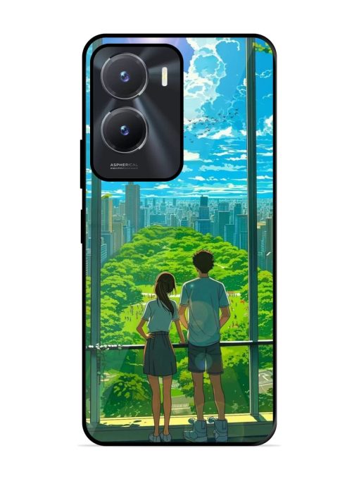 Cyberpunk Dreamscape Glossy Soft Edge Case for Vivo T2X (5G) Chachhi