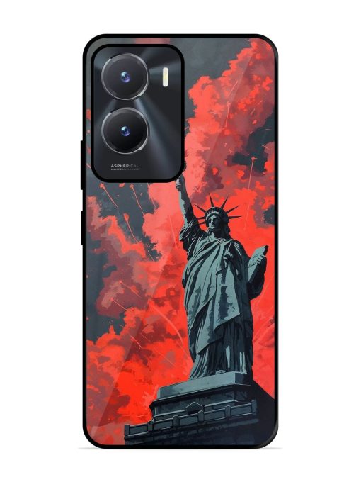 Lady Liberty'S Firework Finale Glossy Soft Edge Case for Vivo T2X (5G) Chachhi