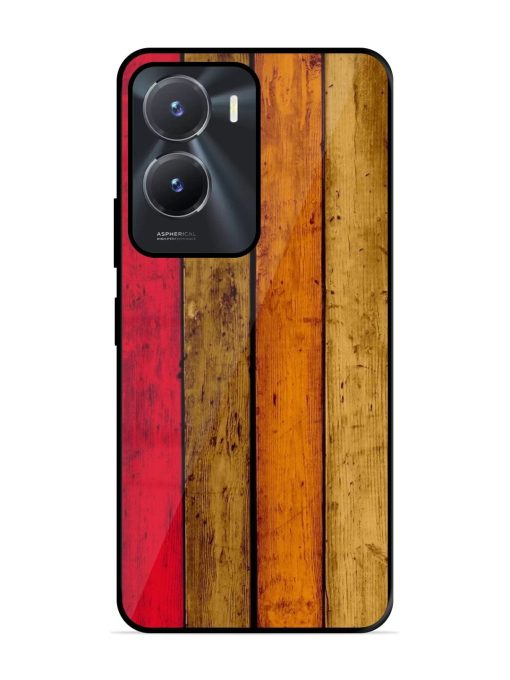 Colorful Woodgrain Glossy Soft Edge Case for Vivo T2X (5G) Chachhi