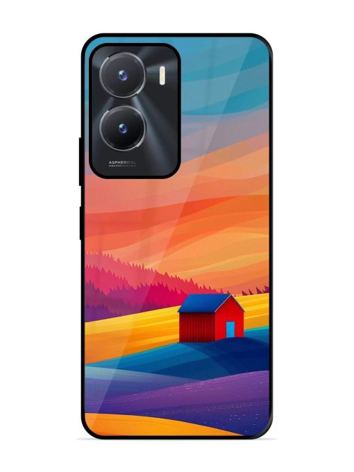 Sunset Solitude Glossy Soft Edge Case for Vivo T2X (5G) Chachhi