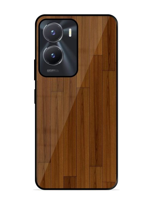 Warm Woodgrain Glossy Soft Edge Case for Vivo T2X (5G) Chachhi