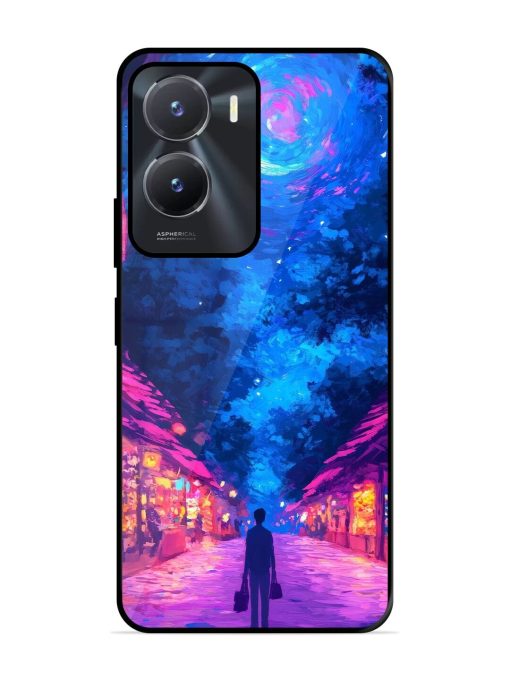 Neon Nightscape Glossy Soft Edge Case for Vivo T2X (5G) Chachhi