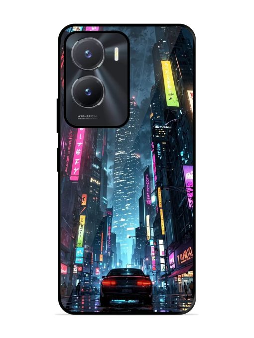 Neon Nightscape Glossy Soft Edge Case for Vivo T2X (5G) Chachhi