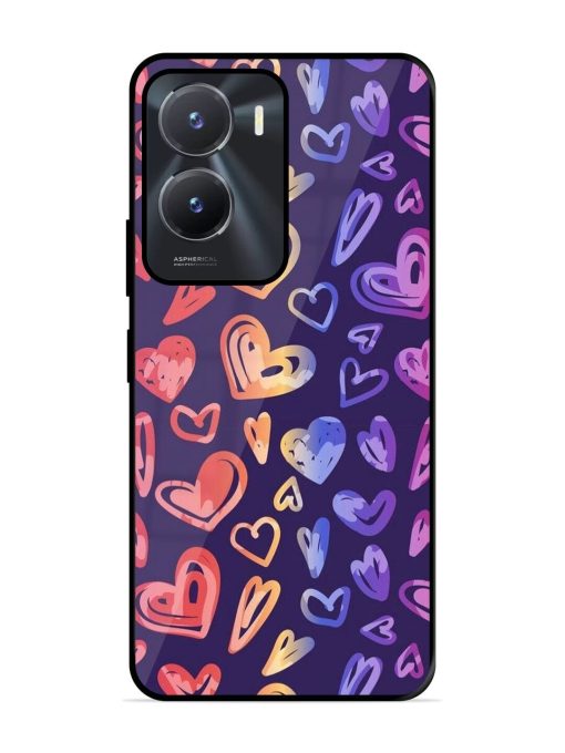 Rainbow Hearts Glossy Soft Edge Case for Vivo T2X (5G) Chachhi