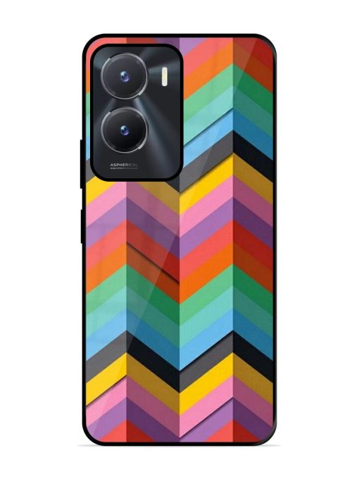 Colorful Zigzag Glossy Soft Edge Case for Vivo T2X (5G) Chachhi