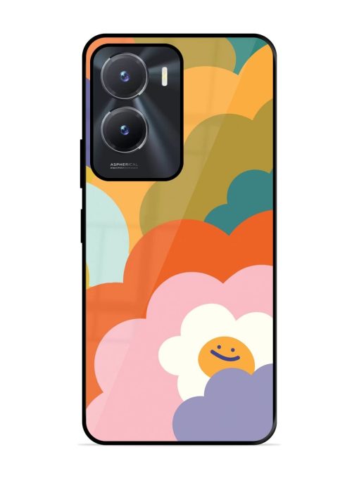 Happy Flower Power Glossy Soft Edge Case for Vivo T2X (5G) Chachhi