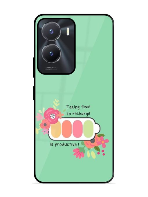 Recharge And Bloom Glossy Soft Edge Case for Vivo T2X (5G) Chachhi