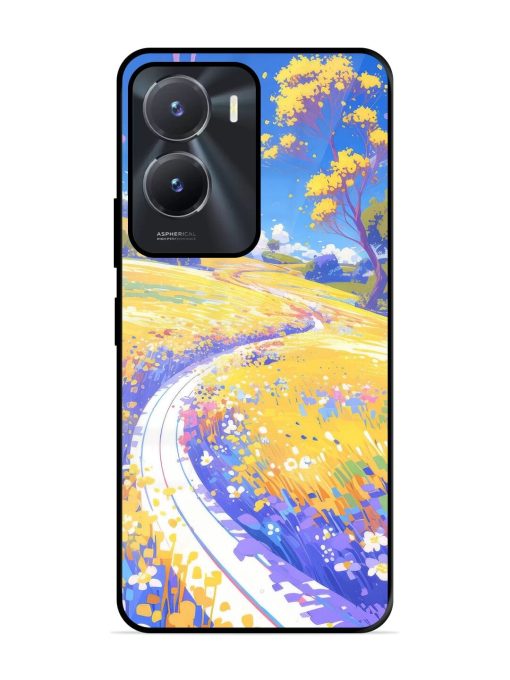 Vibrant Spring Meadow Glossy Soft Edge Case for Vivo T2X (5G) Chachhi