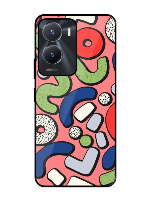 Groovy Geometric Shapes Glossy Soft Edge Case for Vivo T2X (5G) Chachhi