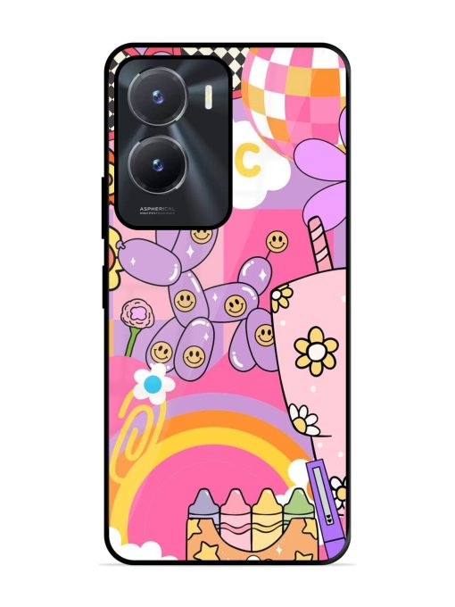 Whimsical Y2K Chaos Glossy Soft Edge Case for Vivo T2X (5G)