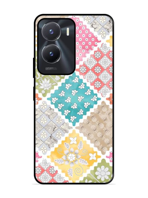 Patchwork Dreamscape Glossy Soft Edge Case for Vivo T2X (5G) Chachhi