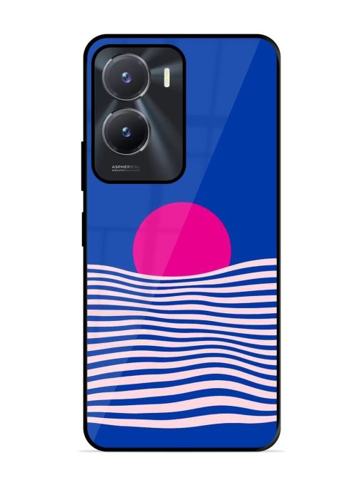 Pink Sunset Over Blue Waves Glossy Soft Edge Case for Vivo T2X (5G) Chachhi