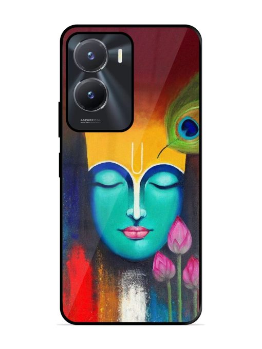 Divine Tranquility: The Face Of Krishna Glossy Soft Edge Case for Vivo T2X (5G)