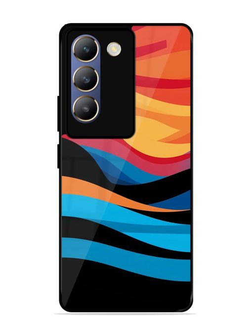 Blazing Currents Glossy Soft Edge Case for Vivo T3 (5G) Chachhi