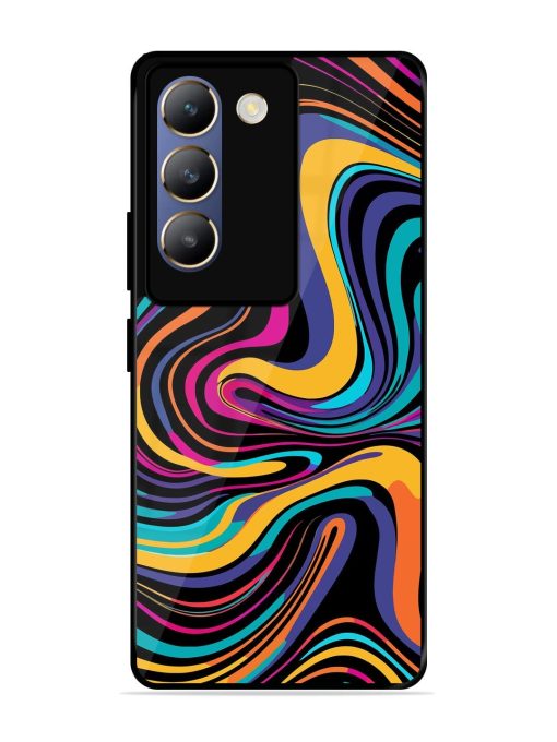 Psychedelic Swirl Glossy Soft Edge Case for Vivo T3 (5G) Chachhi