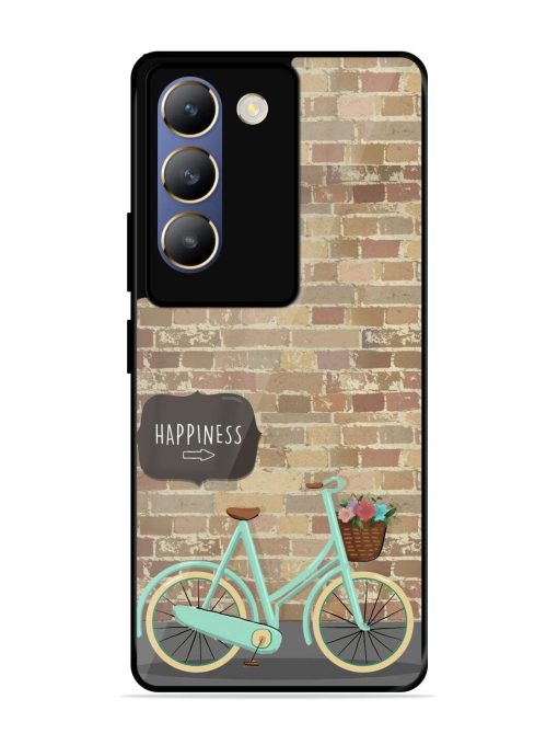 Pedaling Towards Happiness Glossy Soft Edge Case for Vivo T3 (5G) Chachhi