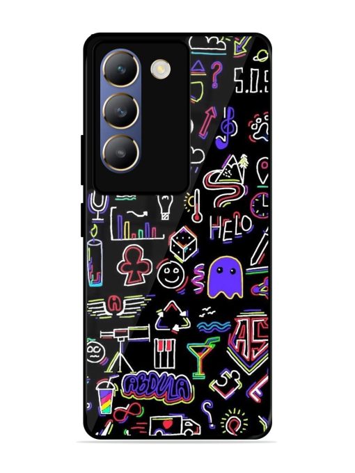 Neon Doodle Glossy Soft Edge Case for Vivo T3 (5G) Chachhi