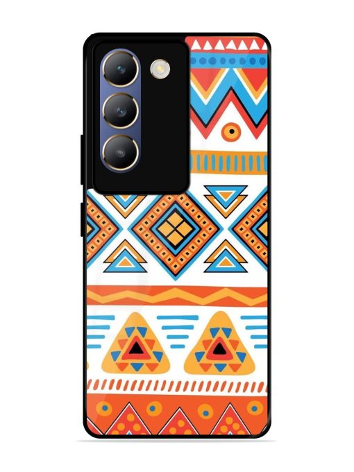 Vibrant Tribal Pattern Glossy Soft Edge Case for Vivo T3 (5G) Chachhi