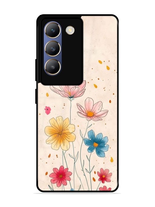 Delicate Bloom Glossy Soft Edge Case for Vivo T3 (5G) Chachhi