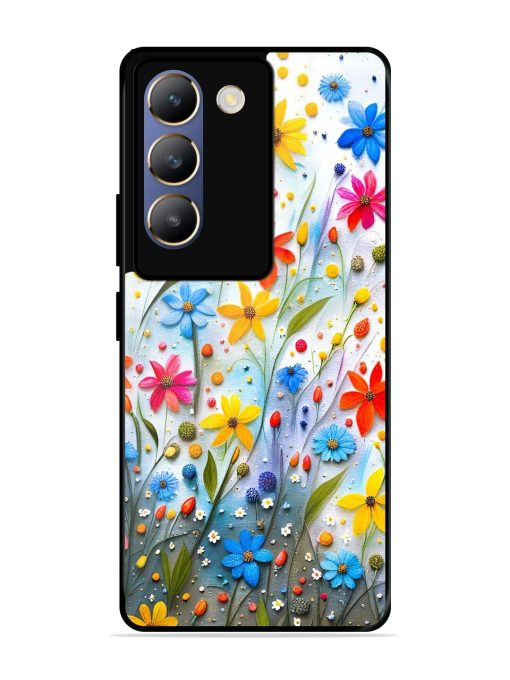 Vibrant Floral Glossy Soft Edge Case for Vivo T3 (5G) Chachhi