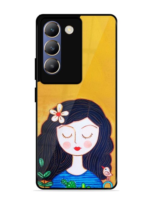 Girl Illustration Glossy Soft Edge Case for Vivo T3 (5G) Chachhi