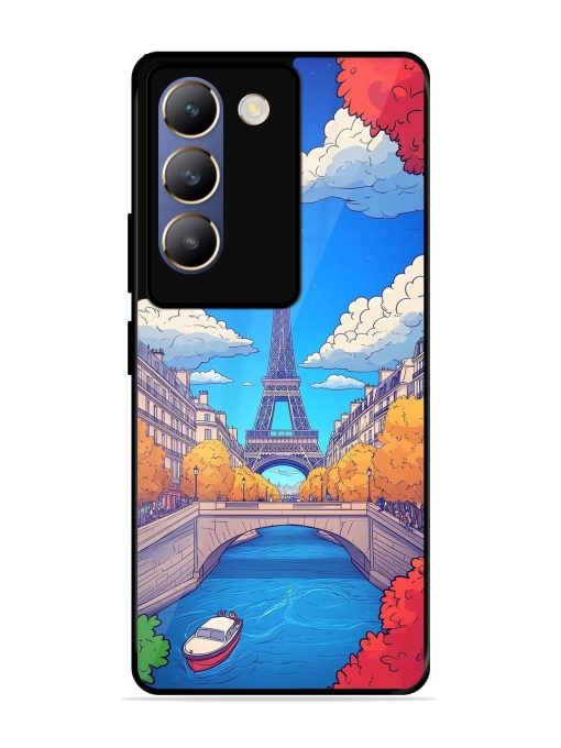 Parisian Panorama Glossy Soft Edge Case for Vivo T3 (5G)