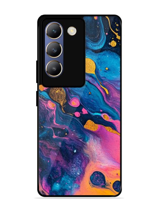 Cosmic Swirl Glossy Soft Edge Case for Vivo T3 (5G) Chachhi