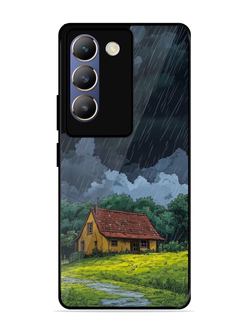 Rainy Day Retreat Glossy Soft Edge Case for Vivo T3 (5G) Chachhi