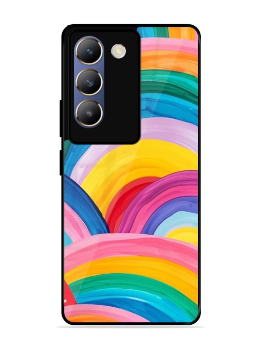 Rainbow Symphony Glossy Soft Edge Case for Vivo T3 (5G) Chachhi