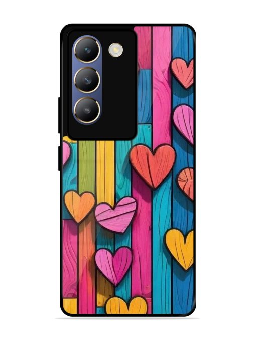 Rainbow Of Hearts Glossy Soft Edge Case for Vivo T3 (5G) Chachhi