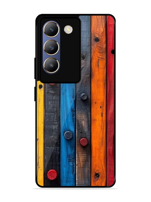 Rainbow Plank Glossy Soft Edge Case for Vivo T3 (5G) Chachhi