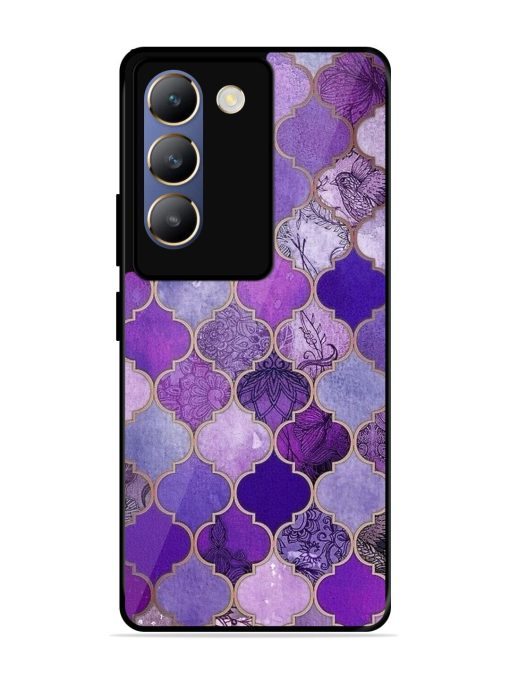 Purple Mosaic Magic Glossy Soft Edge Case for Vivo T3 (5G)