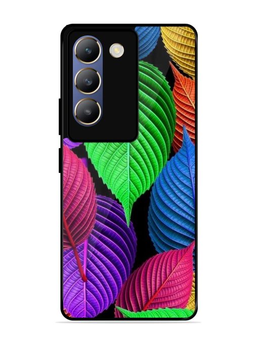 Rainbow Leaf Symphony Glossy Soft Edge Case for Vivo T3 (5G) Chachhi