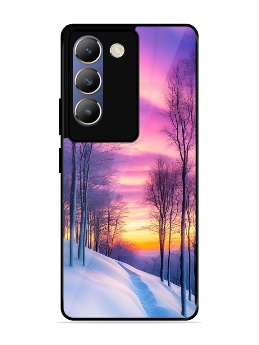 Winter'S Purple Haze Glossy Soft Edge Case for Vivo T3 (5G) Chachhi