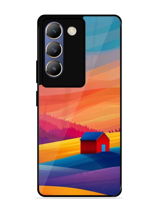 Sunset Solitude Glossy Soft Edge Case for Vivo T3 (5G) Chachhi