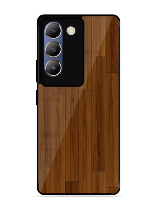 Warm Woodgrain Glossy Soft Edge Case for Vivo T3 (5G) Chachhi